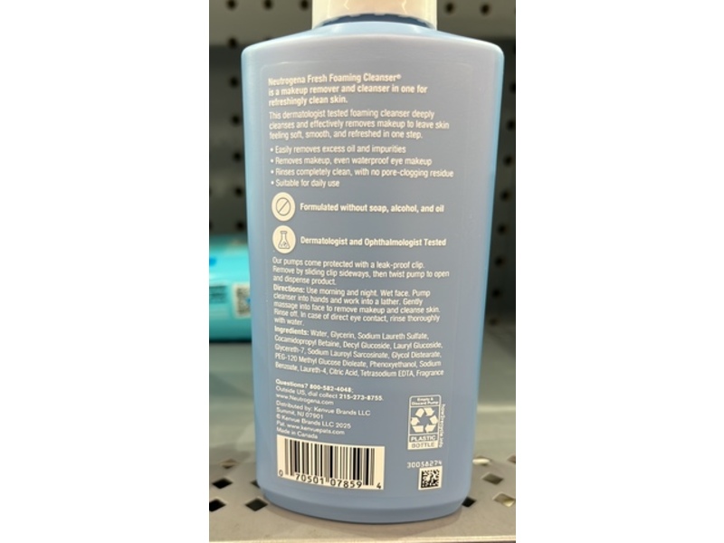 Neutrogena Fresh Foaming Cleanser, 8.5 fl oz/251 mL