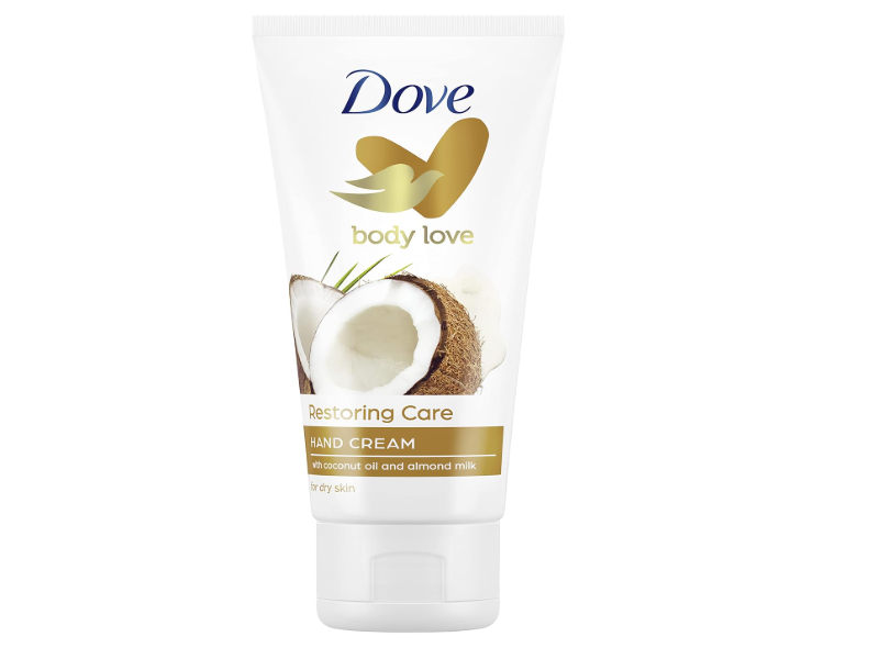 Dove Body Love Restoring Care Hand Cream, Coconut Oil & Almond Milk, 75 mL