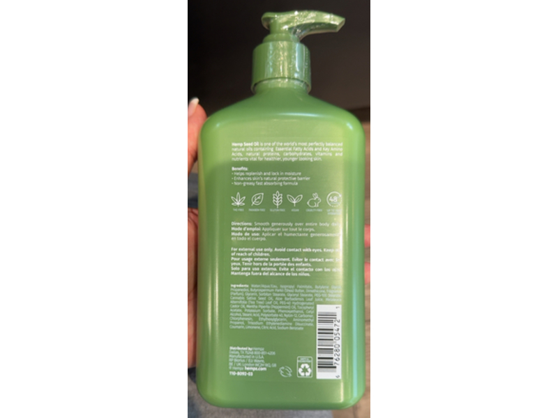 Hempz Herbal Body Moisturizer, Tea Tree, 17 fl oz/500 mL