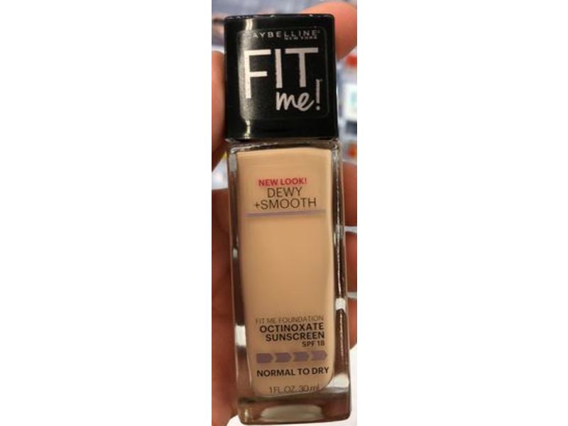 Maybelline New York Fit Me! Foundation, 110 Porcelain, SPF 18, 1 fl oz/30 mL
