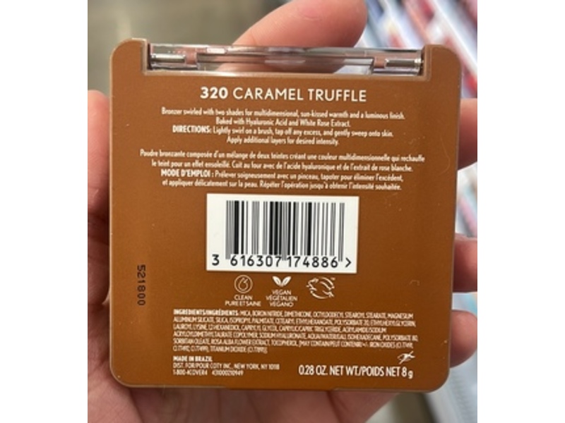 CoverGirl Trublend Skin Enhancer Baked Luminous Bronzer, 320 Caramel Truffle, 0.28 oz/8 g