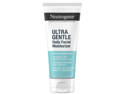 Neutrogena Ultra Gentle Daily Facial Moisturizer, CICA + Pro Vitamin + Niacinamide, 3.4 fl oz/100 mL, Pack Of 2