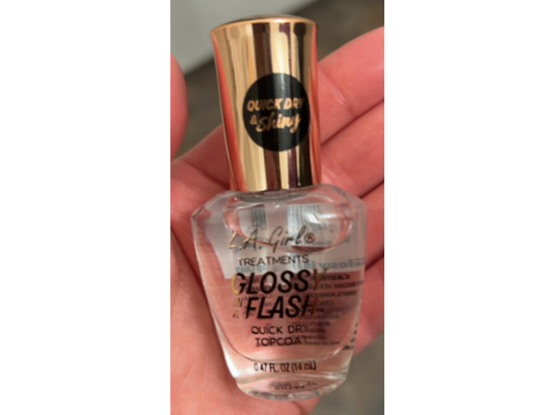 L.A. Girl Glossy Flash Quick Dry Topcoat, 0.47 fl oz/14 mL