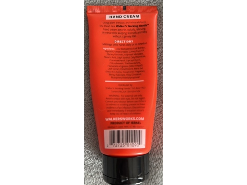 Walker's Working Hands Hand Cream, 3.4 fl oz/100 mL