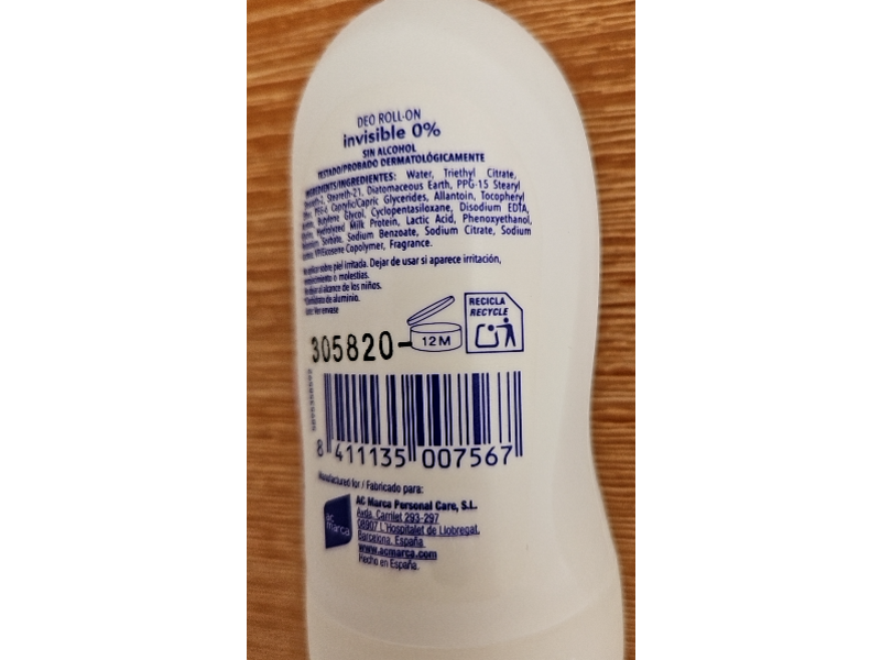 Lactovit Roll - On Deodorant, Invisible, 1.7 fl oz/50 mL