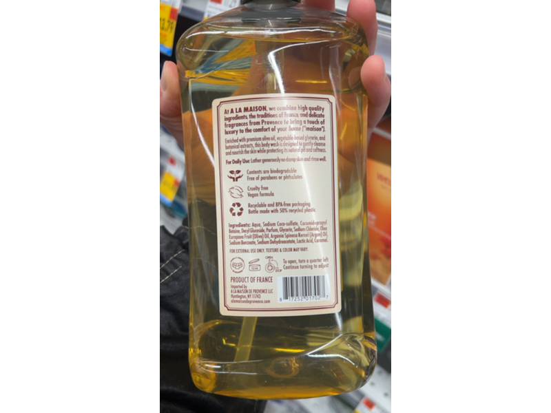 A La Maison Oat Milk Body Wash, Argan & Olive Oil, 25.3 fl oz/750 mL