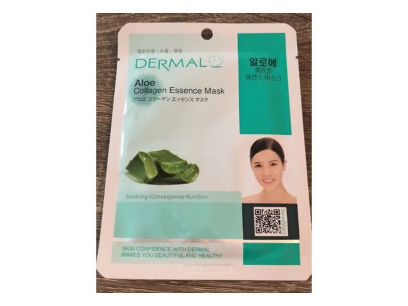 Dermal Collagen Essence Mask, Aloe, 0.81 oz/23 g, 1 Sheet