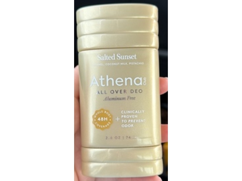 Athena Club All Over Deodorant, Salted Sunset, 2.6 oz/74 g