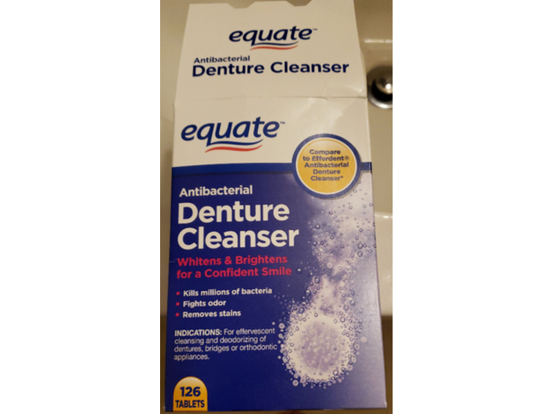 Equate Antibacterial Denture Cleanser, 126 Count