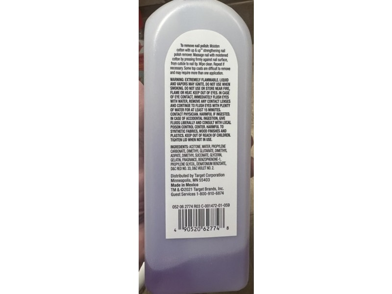 Up&up Strengthening Nail Polish Remover, 16 fl oz/473.1 mL