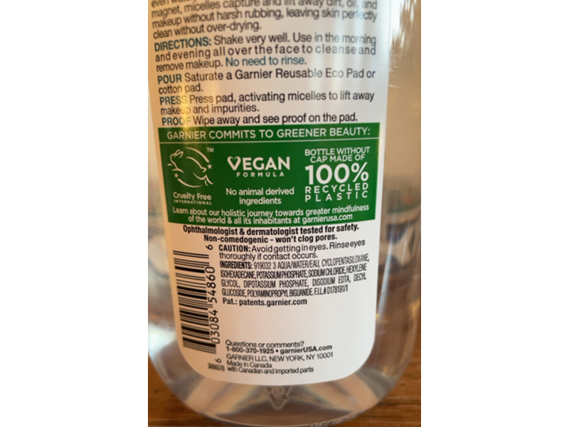 Garnier SkinActive All-In-1 Waterproof Micellar Cleansing Water, 23.7 fl oz/700 mL