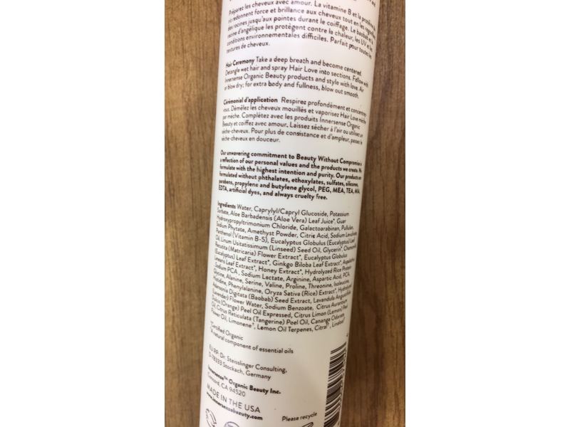 Innersense Hair Love Prep Spray, 6.7 fl oz/198 mL