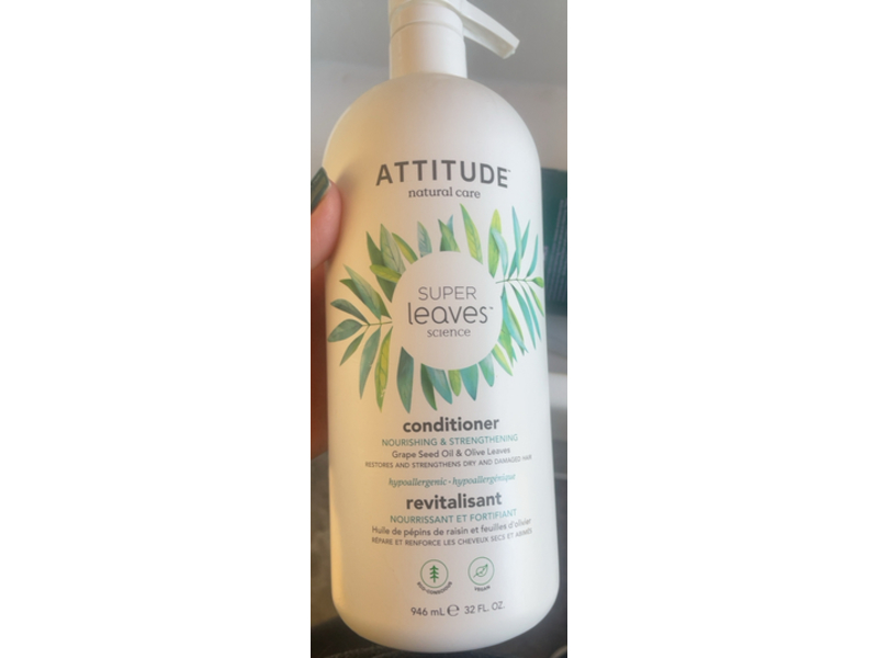 Attitude Nourishing & Strengthening Conditioner, Grapeseed Oil & Olive Leaves, 32 fl oz/946 mL