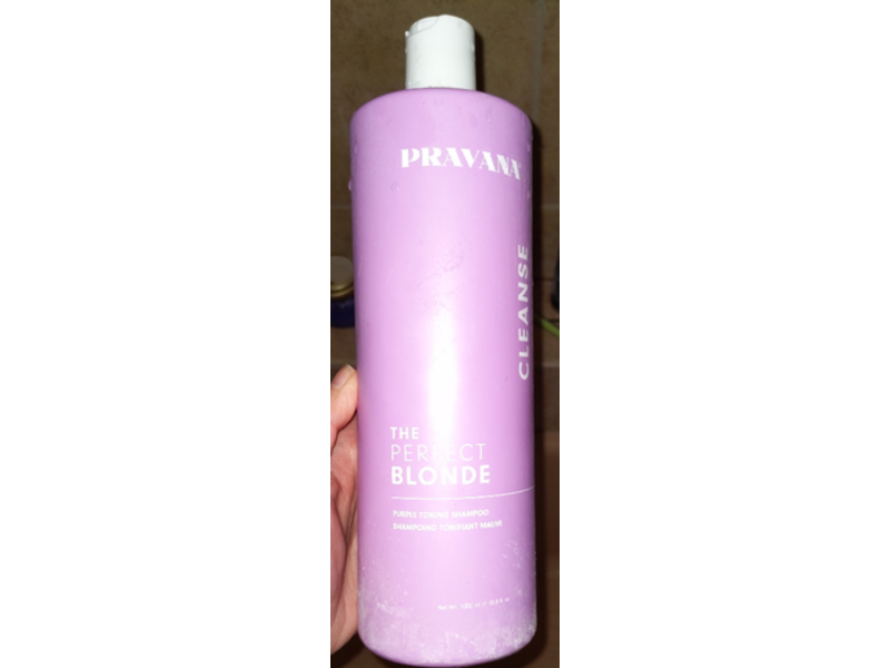 Pravana Cleanse The Perfect Blonde Purple Toning Shampoo, 33.81 fl oz/1000 mL