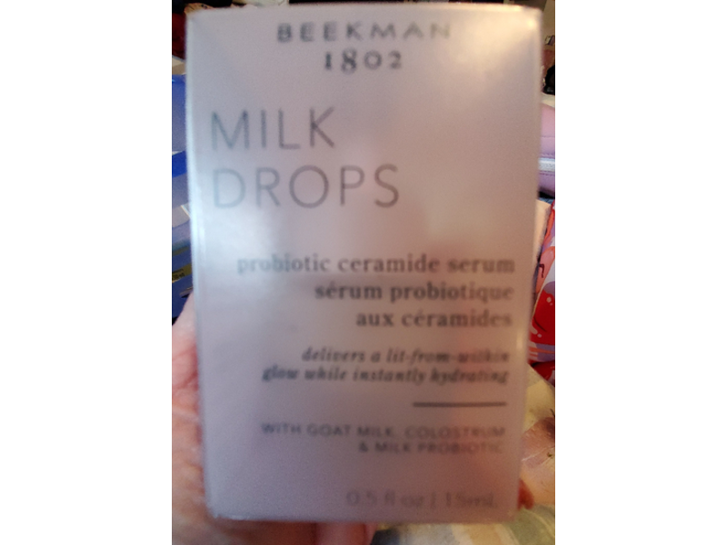 Beekman 1802 Milk Drops Probiotic Ceramide Serum, 0.5 fl oz/15 ml