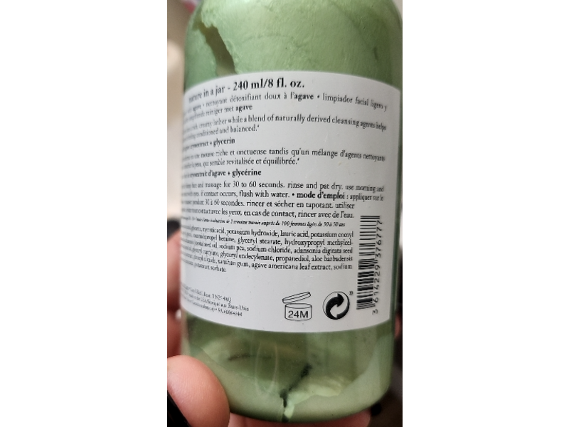 Philosophy Nature In A Jar Gentle Detoxifying Cleanser, Agave, 8 fl oz/240 mL