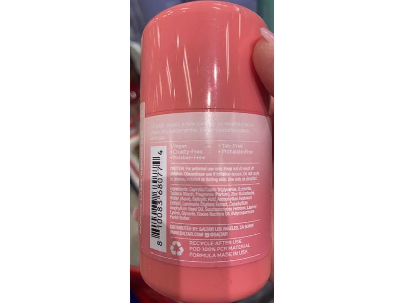 Saltair Skincare Deodorant, Pink Beach, 1.76 oz/50 g