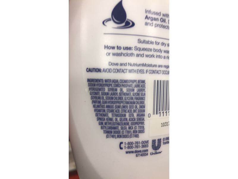 Dove Dry Oil Moisture Body Wash, 22 fl oz/650 mL, Pack Of 3