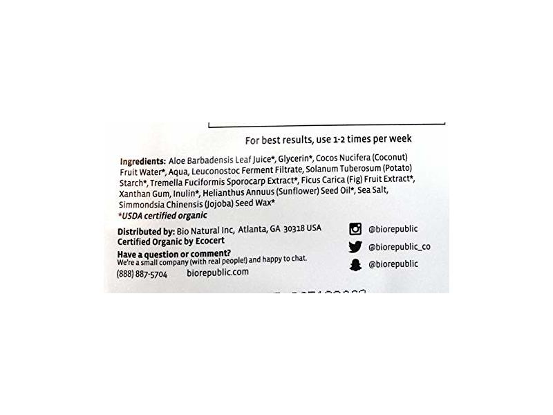 BioRepublic Deep Hydration Facial Sheet Mask, 0.91 fl oz/27 mL