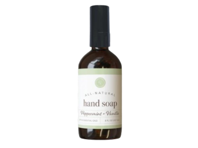 All Natural Hand Soap, Peppermint + Vanilla, 8 fl oz/237 mL