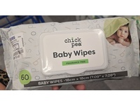 Chick Pea Baby Wipes, Fragrance Free, 60 Count - thumbnail 1