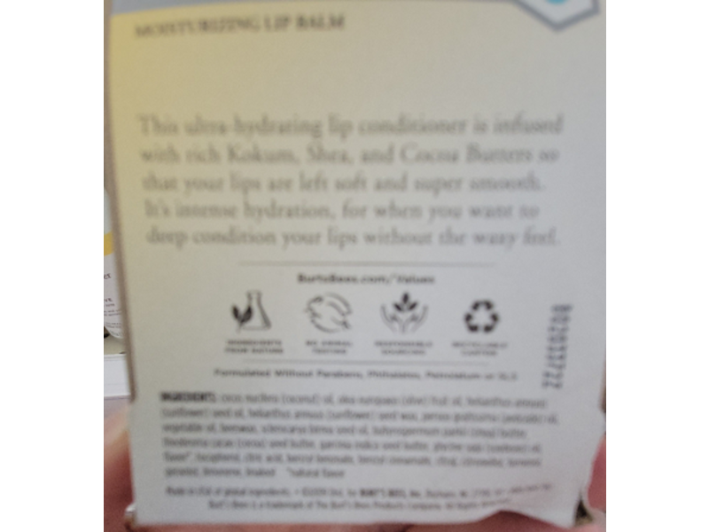 Burt's Bees Lip Balm, Ultra Conditioning, Kokum Butter, 0.25 oz/4.25 g