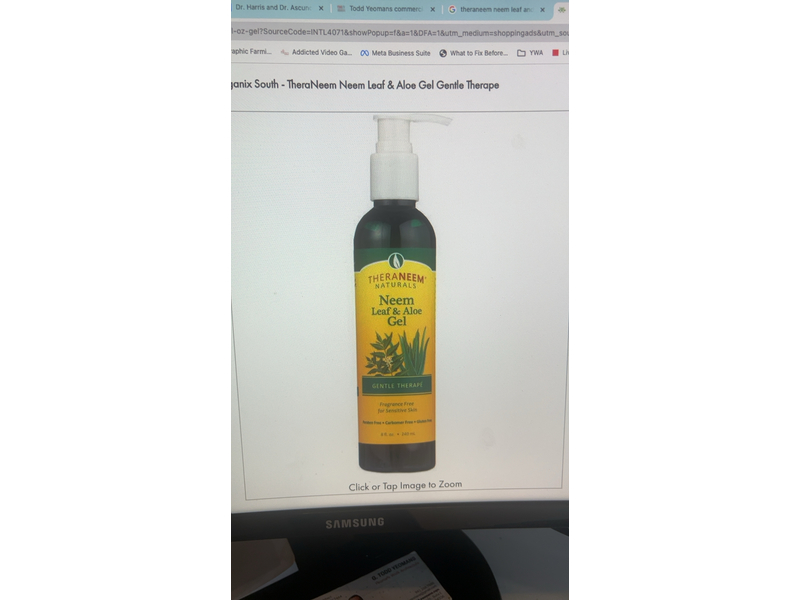 Theraneem Naturals Neem Leaf & Aloe Gel, 8 fl oz/240 mL