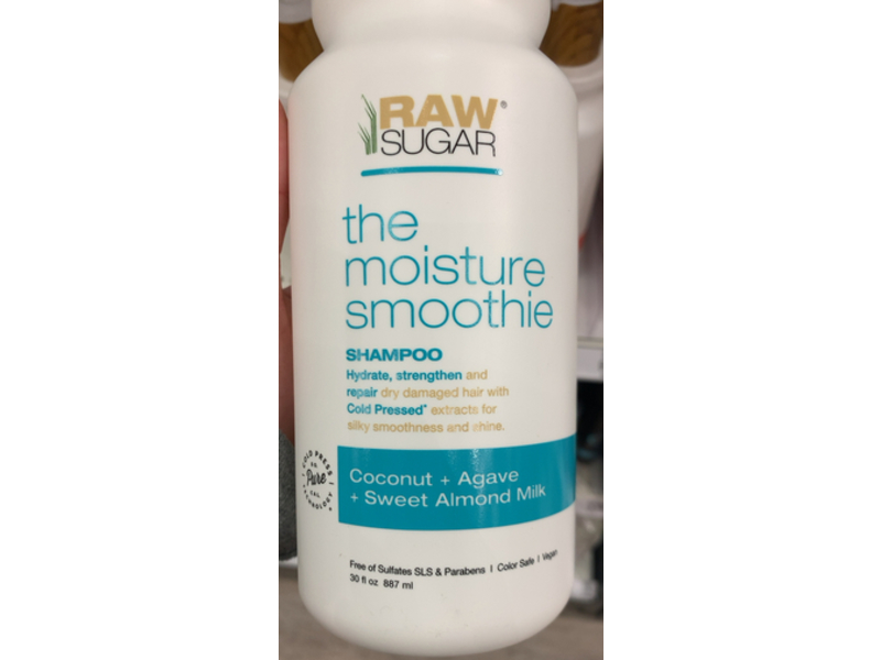 Raw Sugar Moisture Smoothie Shampoo, Coconut + Agave + Sweet Almond Milk, 30 fl oz/887 mL