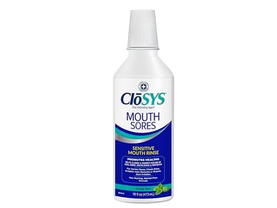 CloSYS Mouth Sores Rinse, Gentle Mint, 16 fl oz/473 mL
