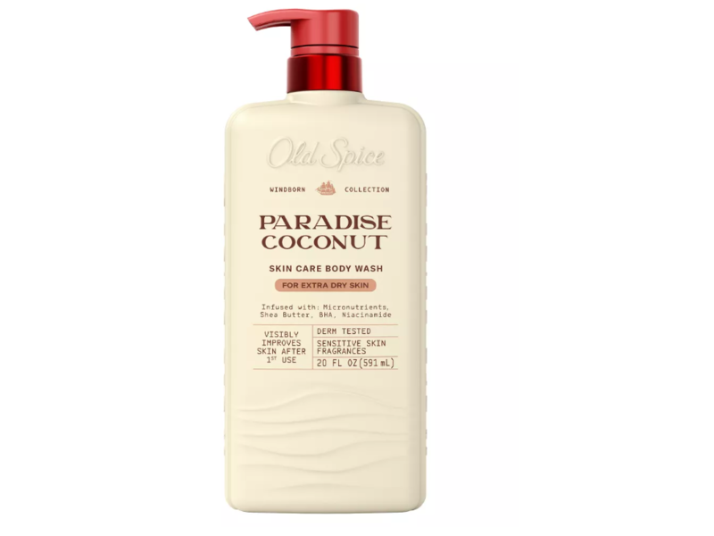 Old Spice Windborn Collection Body Wash, Paradise Coconut, 20 fl oz/591 mL