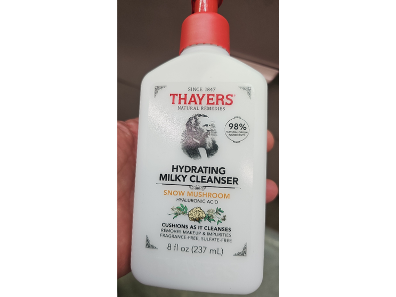 Thayers Natural Remedies Hydrating Milky Face Wash, Hyaluronic Acid, 8 fl oz/237 mL