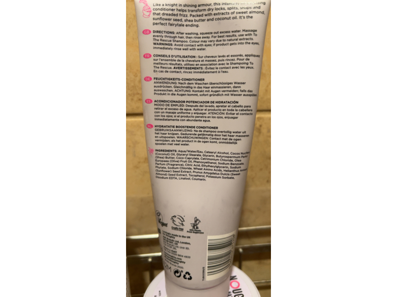 Noughty To The Rescue Moisture Boost Conditioner, Sweet Almond & Sunflower Seed, 8.4 fl oz/250 mL