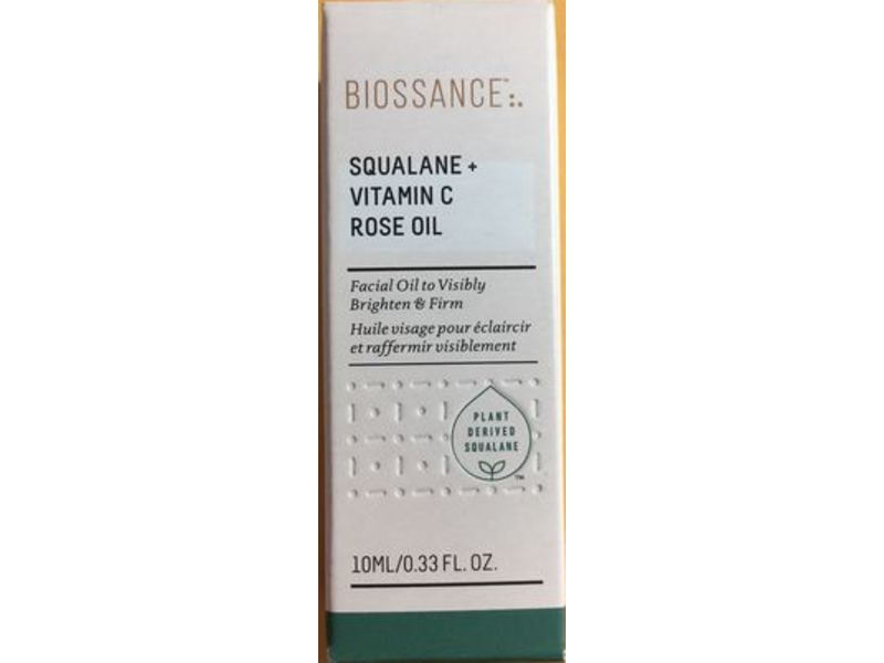 Biossance Squalane + Vitamin C Rose Oil, 0.33 fl oz/10 mL