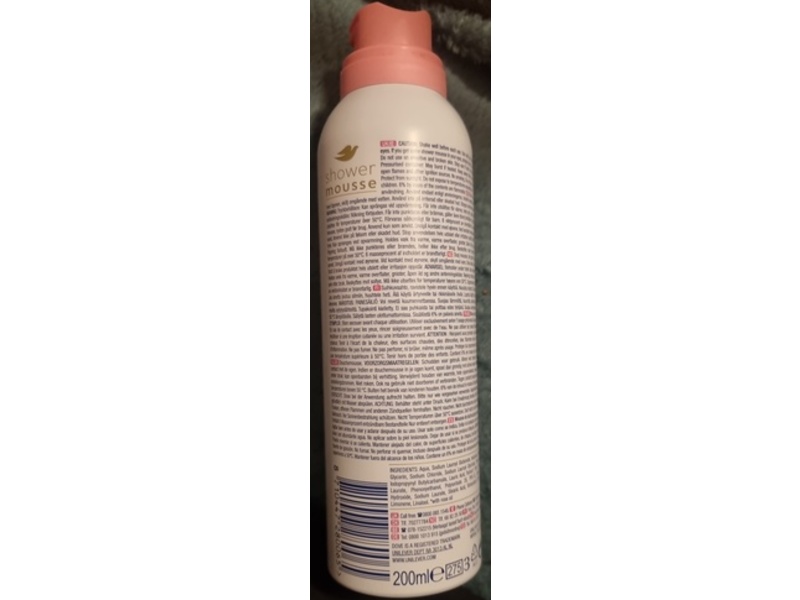 Dove Shower Mousse, Rose Oil, 200 mL