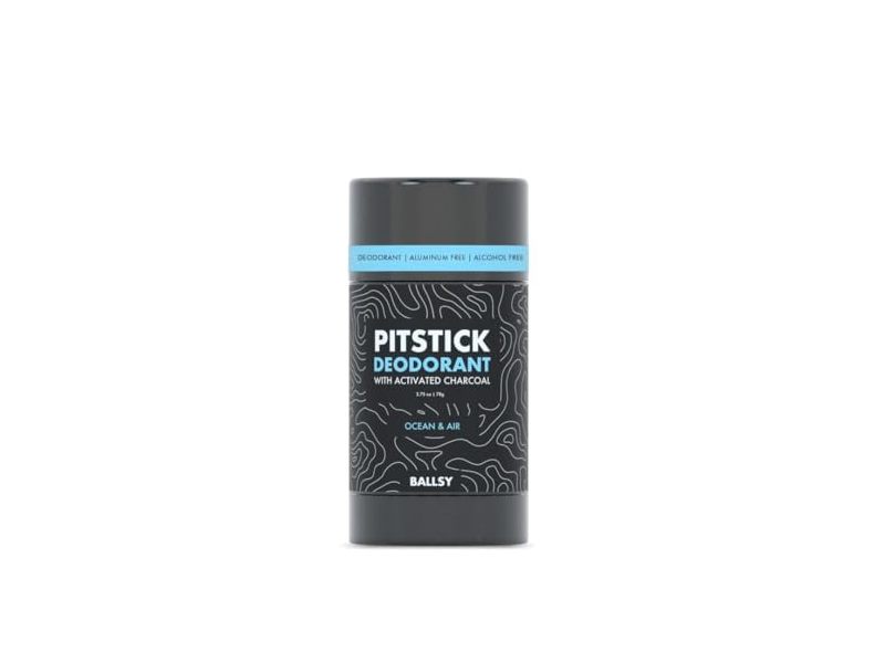 Ballsy Pitstick Activated Charcoal Deodorant, Ocean & Air, 2.75 oz