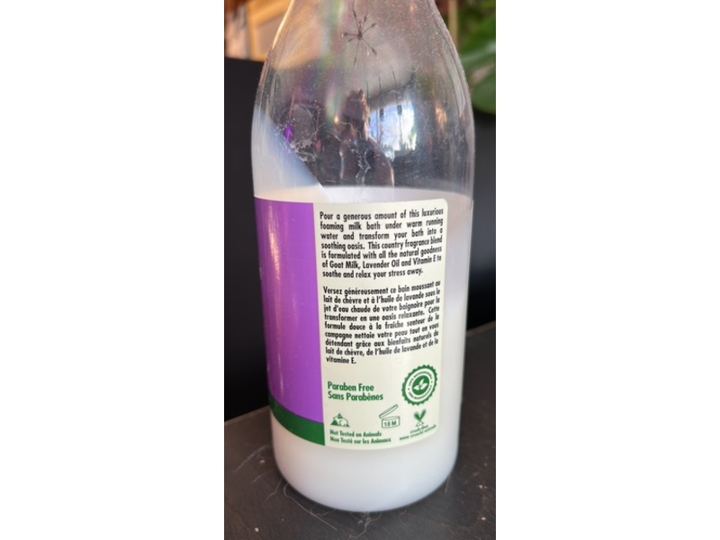 Alpen Secrets Goat Milk Foaming Milk Bath, Lavender Oil, 28.7 fl oz/850 mL