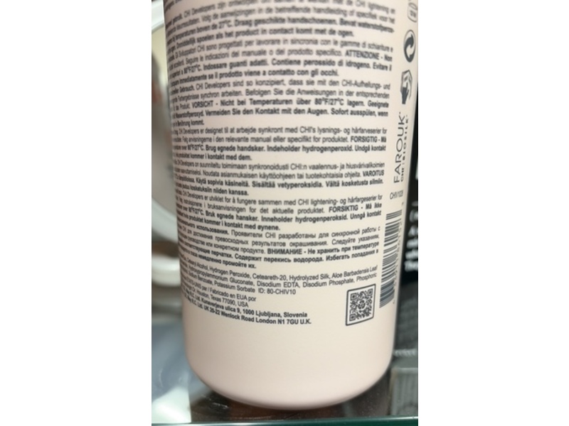 Chi 10 Volume Developer, Aloe Silk Protein & Bonding Agents, 28 fl oz/828 mL