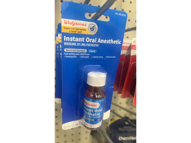 Walgreens Instant Oral Pain Anesthetic Pain Reliever, 0.5 fl oz/14.6 mL