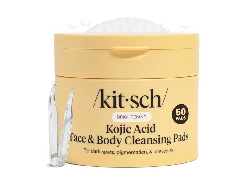 Kitsch Kojic Acid Face & Body Cleansing Pads, 50 Count