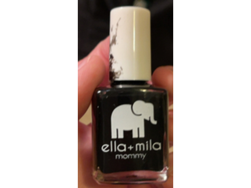 ella+mila Mommy Nail Polish, Black, 0.45 fl oz/13.3 mL
