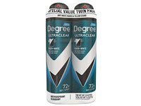 Degree Men UltraClear Antiperspirant Deodorant, Black + White, 3.8 oz/107 g, 2 Count - thumbnail 1