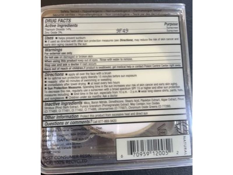 Jane Iredale PurePressed Base Mineral Foundation Refill, SPF 20, Natural, 0.35 oz/9.9 g