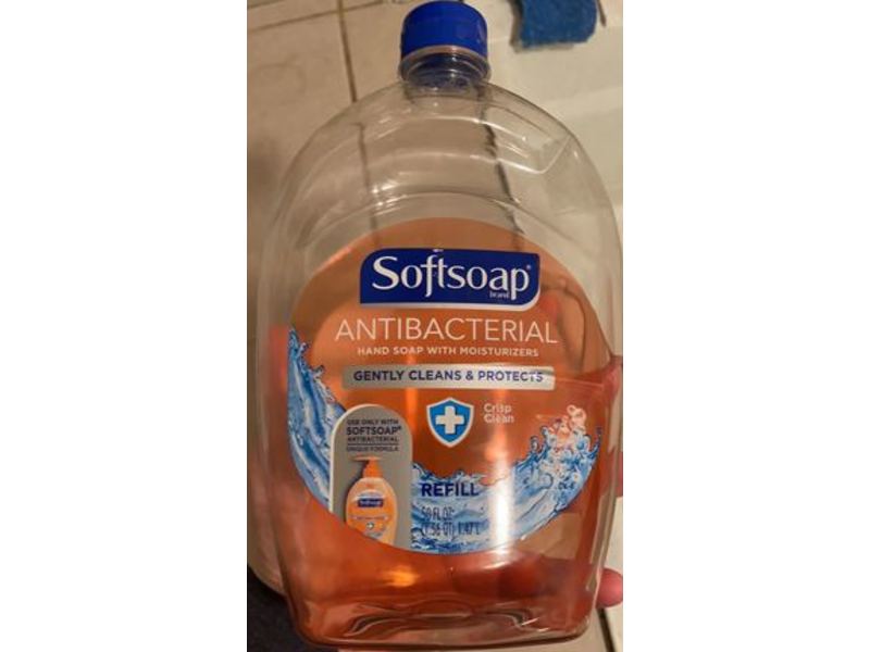 Softsoap Antibacterial Hand Soap, Moisturizers, Crisp Clean, 50 fl oz/1.47 L