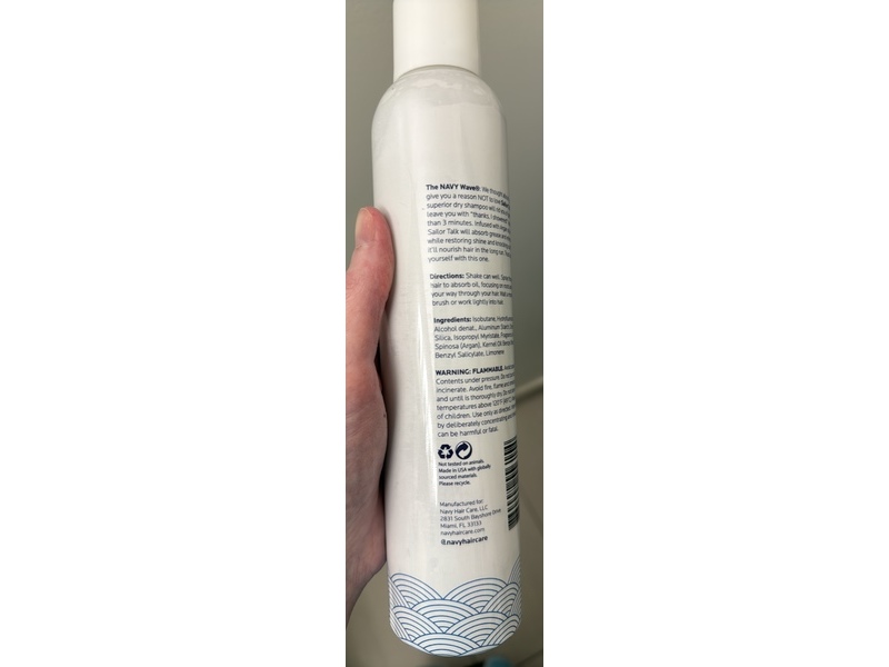 Navy Hair Care Dry Shampoo, Sailor Talk, 7 fl oz/198 g