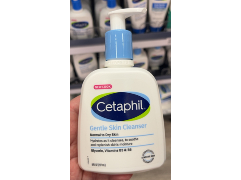 Cetaphil Gentle Skin Cleanser, Glycerin + Vitamins B3 & B5, 8 fl oz/237 mL