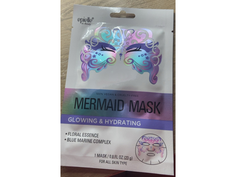 Epielle Mermaid Mask, Glowing & Hydrating, 0.8 fl oz/23 g, Pack Of 6