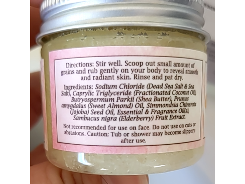 Nour.ish Hibiscus Sea Salt Scrub, 3 oz/85.04 g
