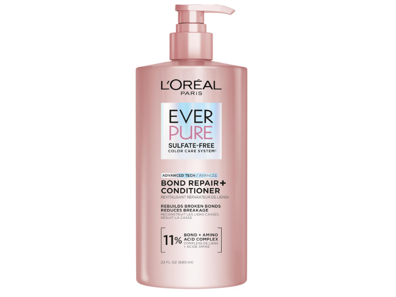L'Oreal Paris Ever Pure Bond Repair+ Conditioner, 11% Bond + Amino Acid Complex, 23 fl oz/680 mL