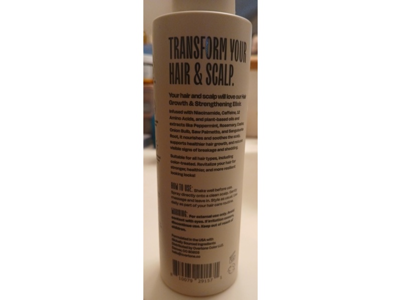 Overtone The Revitalizer Hair Growth & Fortifying Elixer, 4.9 fl oz/144 mL