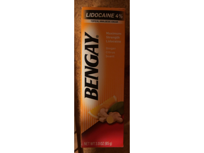 Bengay Topical Analgesic Cream, Ginger Citrus, 3 oz/85 g